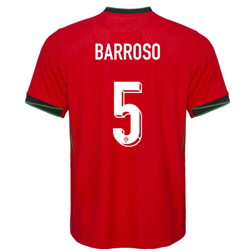 Danxen Heren Portugal Leonardo Barroso #5 Rood Thuisshirt Thuistenue 24-26 T-Shirt