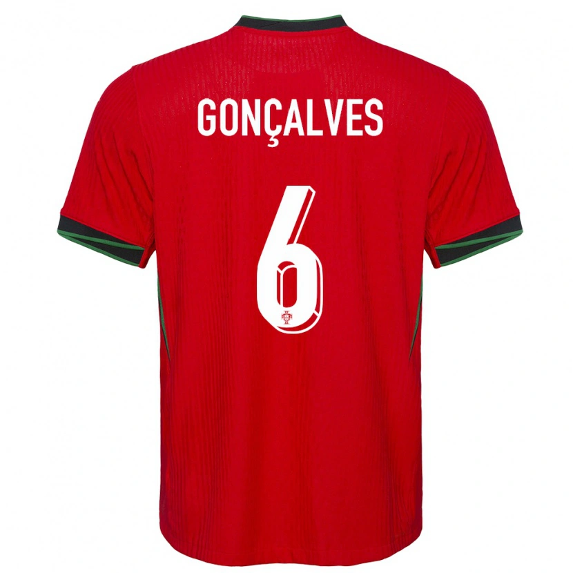 Danxen Heren Portugal Rodrigo Gonçalves #6 Rood Thuisshirt Thuistenue 24-26 T-Shirt