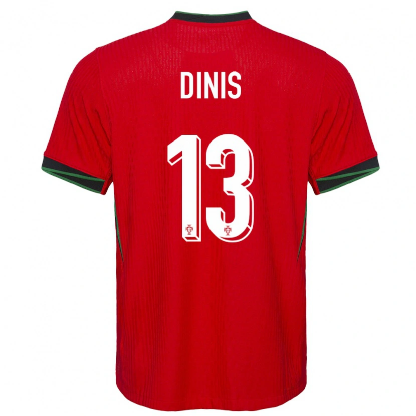 Danxen Heren Portugal Vasco Dinis #13 Rood Thuisshirt Thuistenue 24-26 T-Shirt
