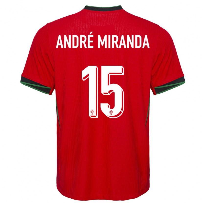 Danxen Heren Portugal André Miranda #15 Rood Thuisshirt Thuistenue 24-26 T-Shirt