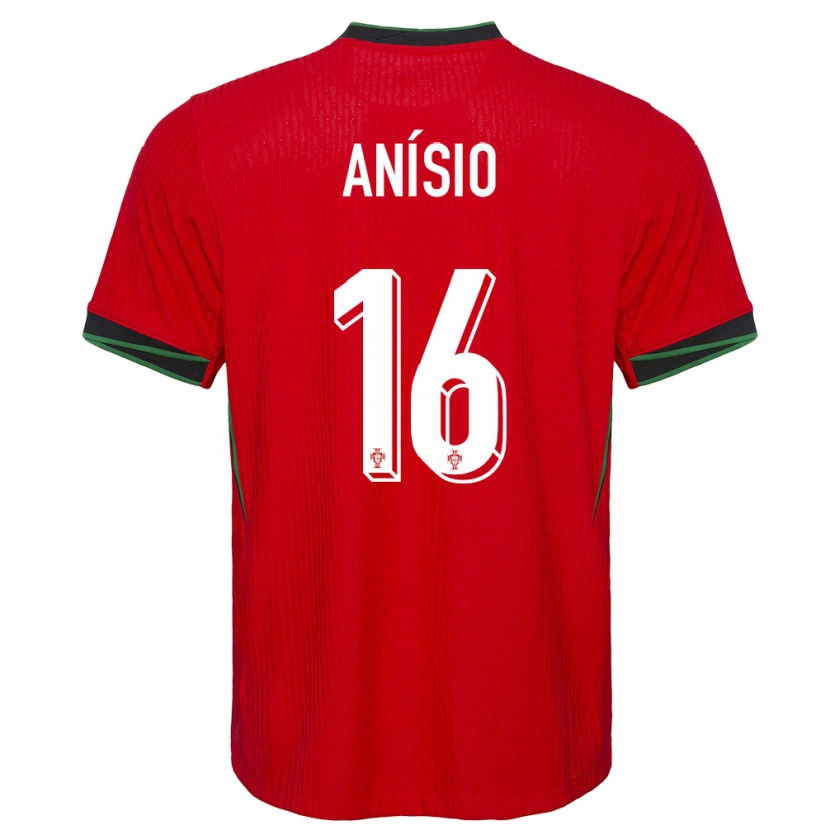 Danxen Heren Portugal Anísio #16 Rood Thuisshirt Thuistenue 24-26 T-Shirt
