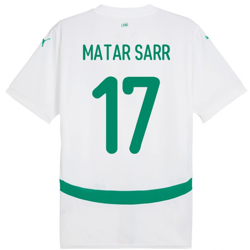 Danxen Heren Senegal Pape Matar Sarr #17 Wit Thuisshirt Thuistenue 24-26 T-Shirt