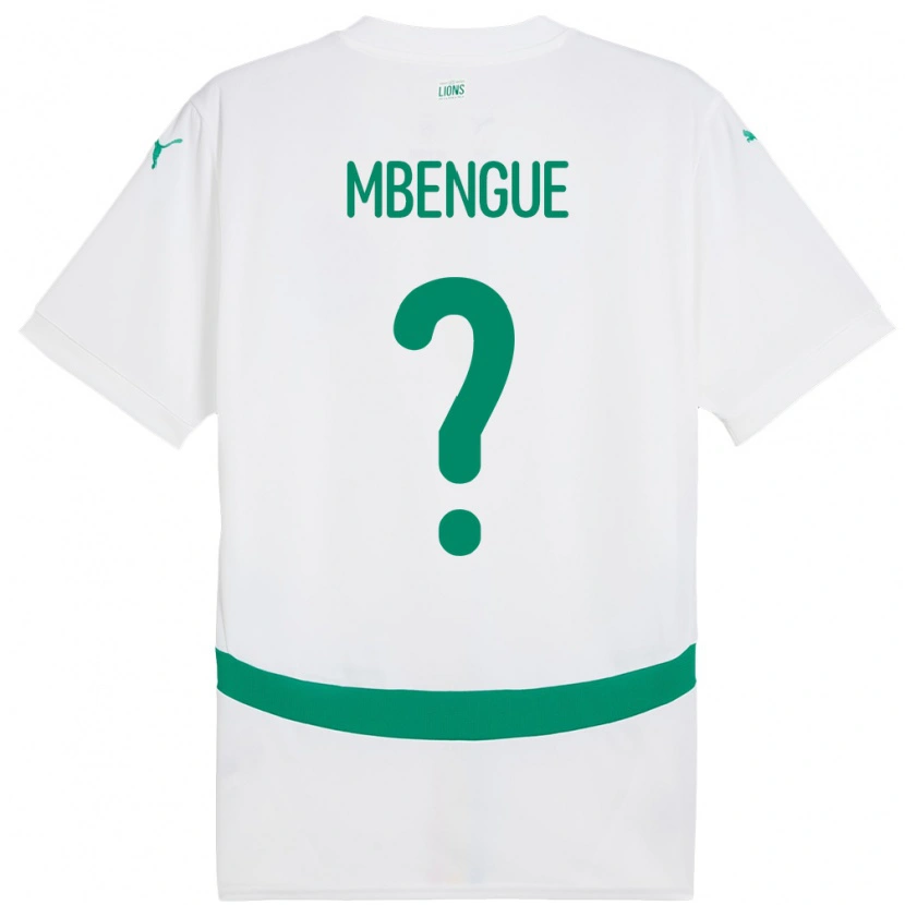 Danxen Heren Senegal Amadou Salif Mbengue #0 Wit Thuisshirt Thuistenue 24-26 T-Shirt