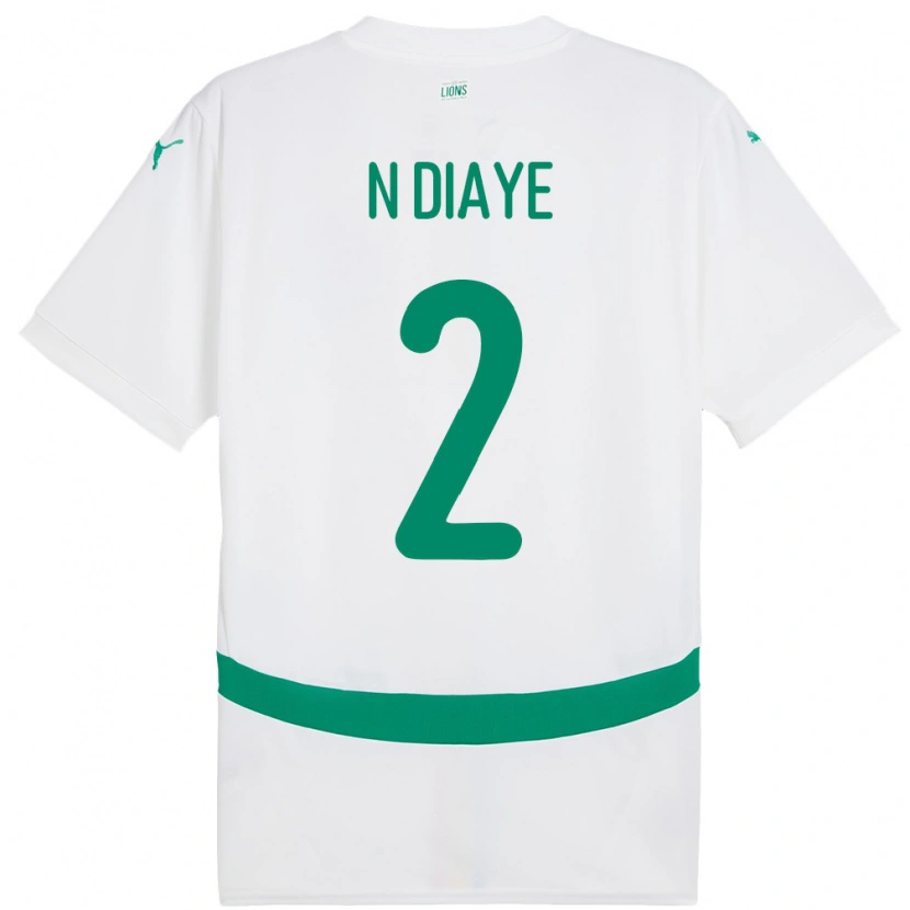 Danxen Heren Senegal Moussa N Diaye #2 Wit Thuisshirt Thuistenue 24-26 T-Shirt