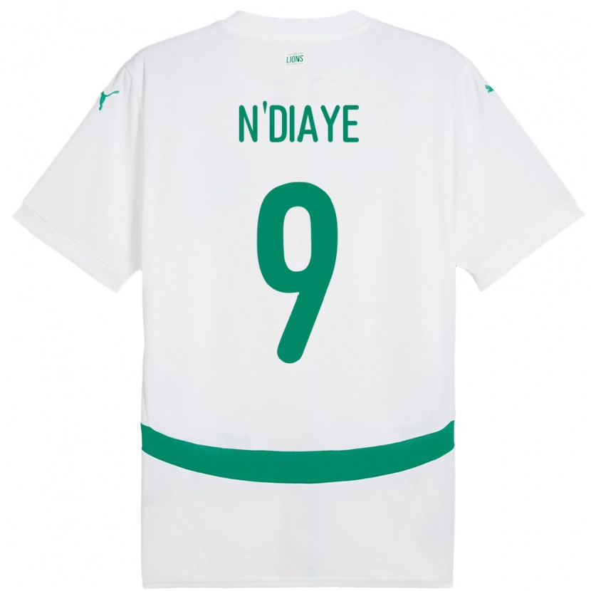 Danxen Heren Senegal Dialy N Diaye #9 Wit Thuisshirt Thuistenue 24-26 T-Shirt