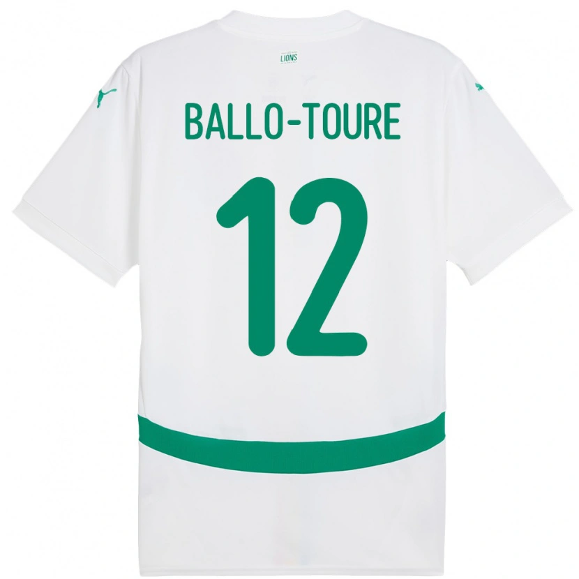 Danxen Heren Senegal Fode Ballo-Toure #12 Wit Thuisshirt Thuistenue 24-26 T-Shirt