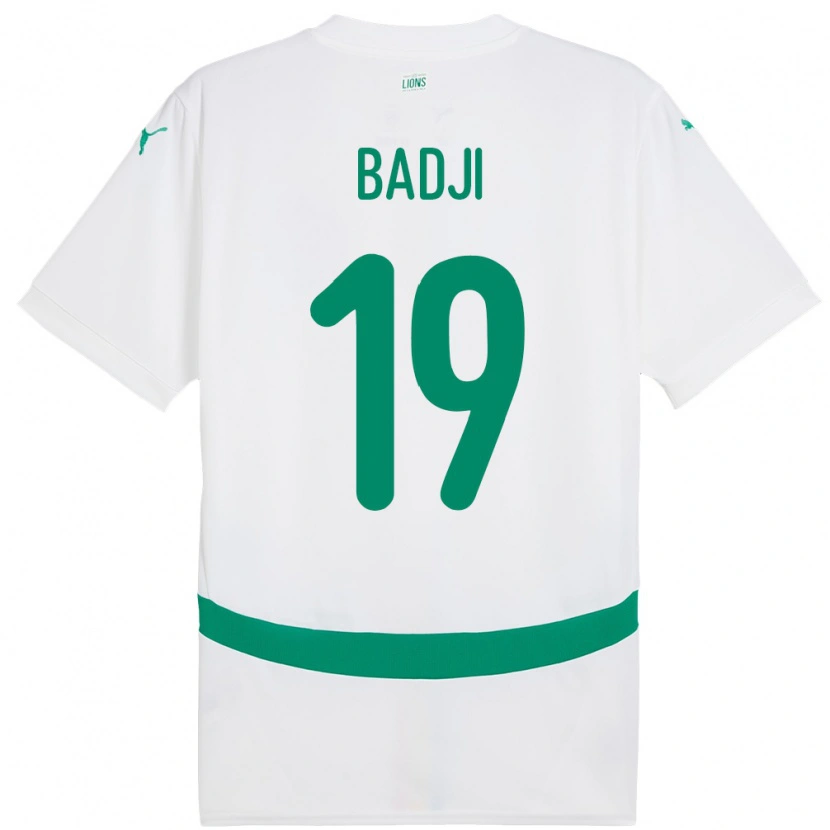 Danxen Heren Senegal Youssouph Badji #19 Wit Thuisshirt Thuistenue 24-26 T-Shirt