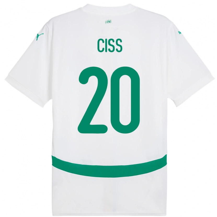 Danxen Heren Senegal Amadou Ciss #20 Wit Thuisshirt Thuistenue 24-26 T-Shirt