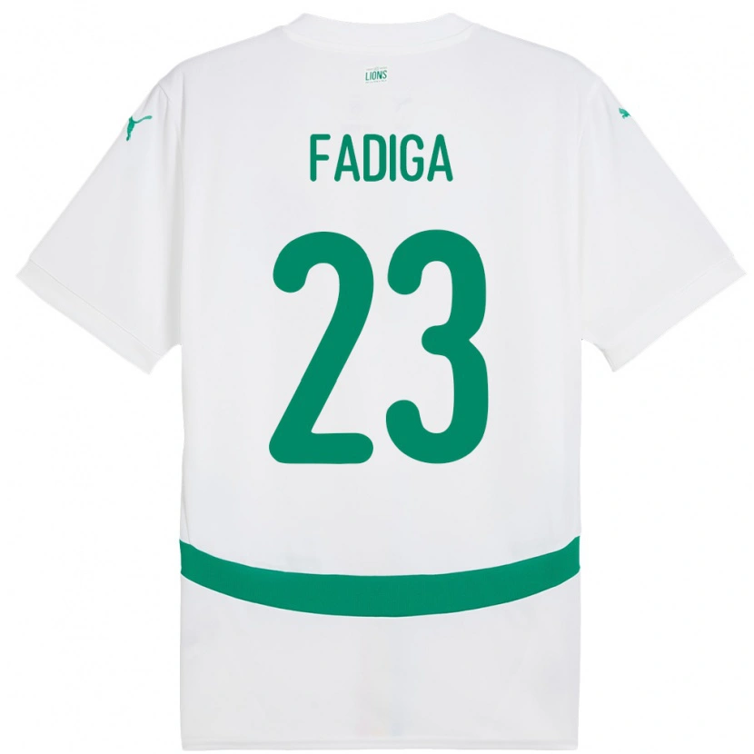 Danxen Heren Senegal Noah Fadiga #23 Wit Thuisshirt Thuistenue 24-26 T-Shirt