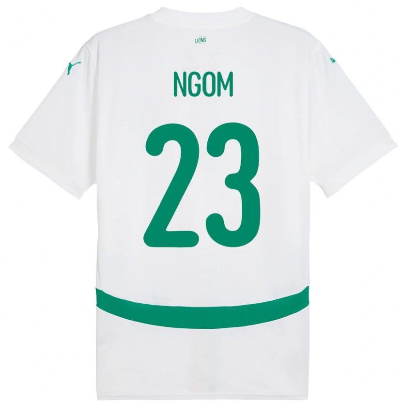 Danxen Heren Senegal Astou Ngom #23 Wit Thuisshirt Thuistenue 24-26 T-Shirt