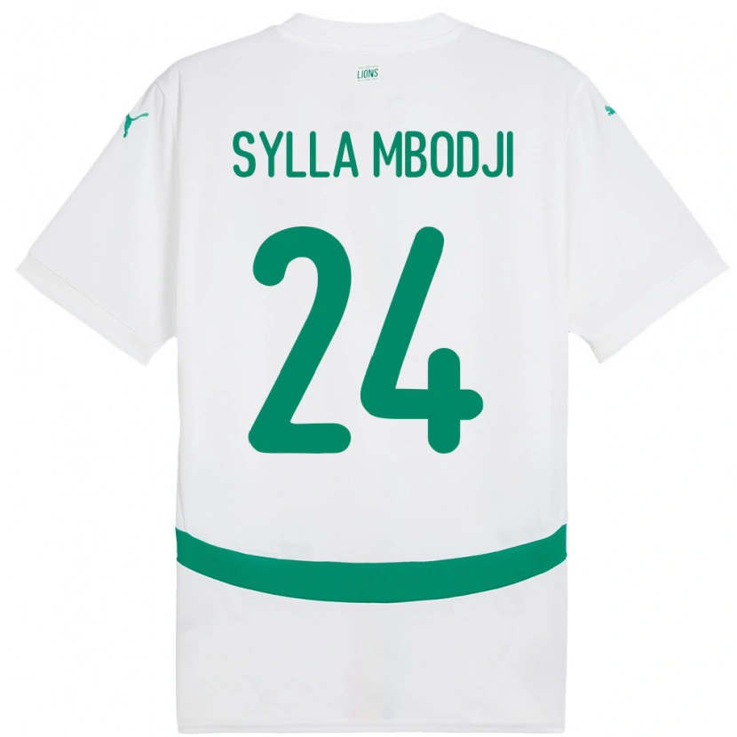 Danxen Heren Senegal Coumba Sylla Mbodji #24 Wit Thuisshirt Thuistenue 24-26 T-Shirt