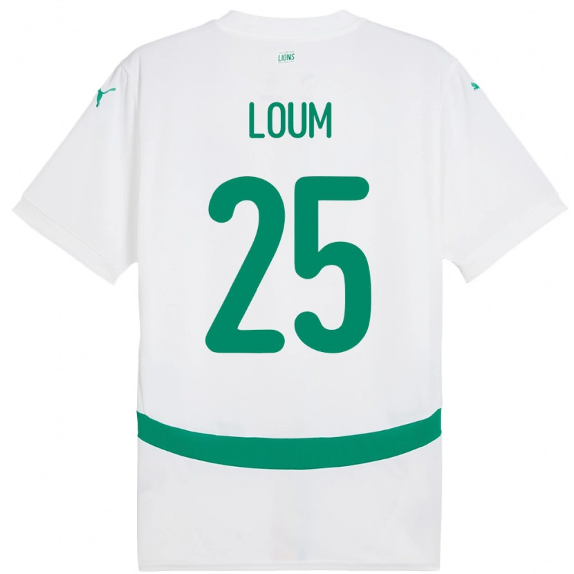 Danxen Heren Senegal Mamadou Loum #25 Wit Thuisshirt Thuistenue 24-26 T-Shirt