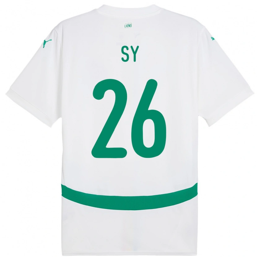 Danxen Heren Senegal Astou Sy #26 Wit Thuisshirt Thuistenue 24-26 T-Shirt