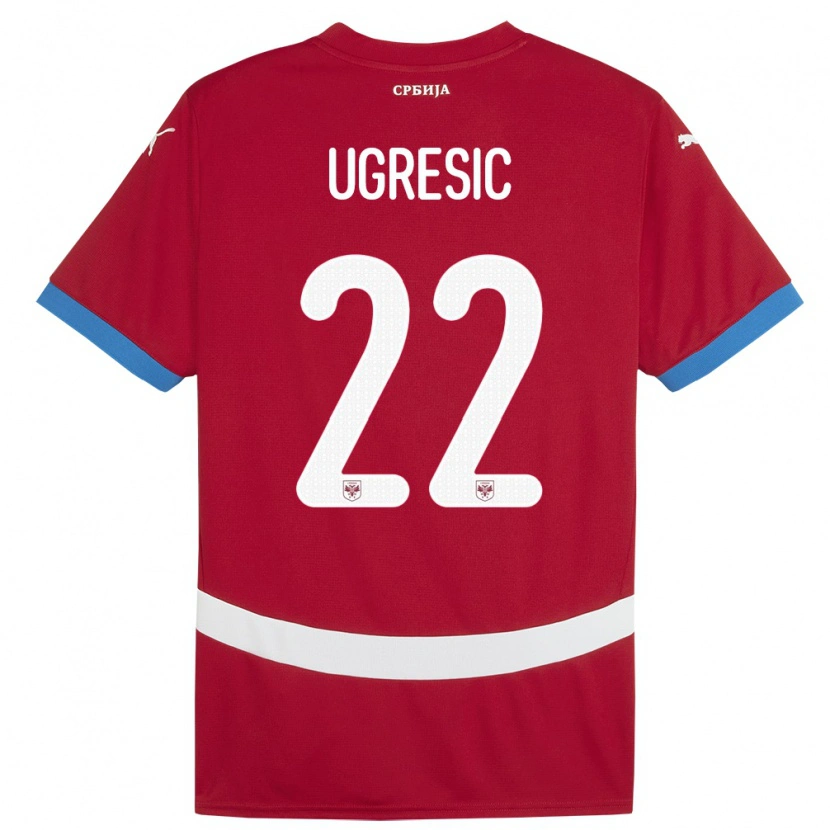 Danxen Heren Servië Ognjen Ugresic #22 Rood Thuisshirt Thuistenue 24-26 T-Shirt