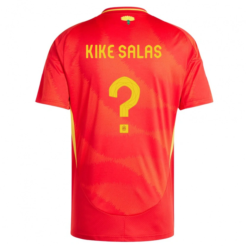 Danxen Heren Spanje Kike Salas #0 Rood Thuisshirt Thuistenue 24-26 T-Shirt