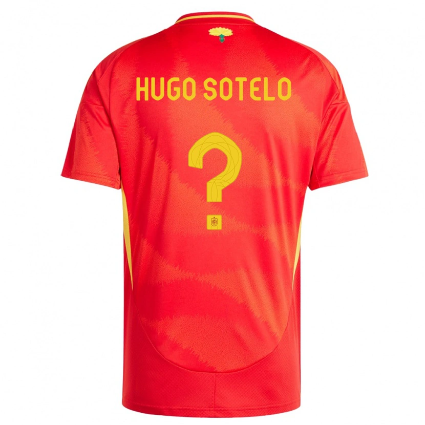 Danxen Heren Spanje Hugo Sotelo #0 Rood Thuisshirt Thuistenue 24-26 T-Shirt