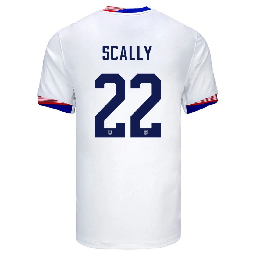 Danxen Heren Verenigde Staten Joe Scally #22 Wit Thuisshirt Thuistenue 24-26 T-Shirt