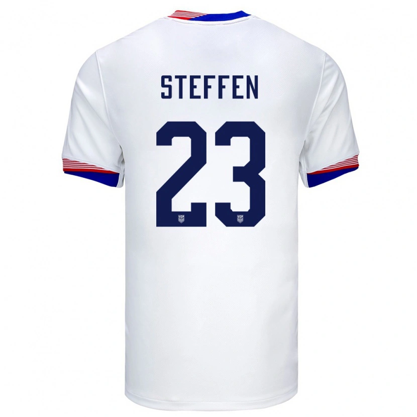 Danxen Heren Verenigde Staten Zack Steffen #23 Wit Thuisshirt Thuistenue 24-26 T-Shirt