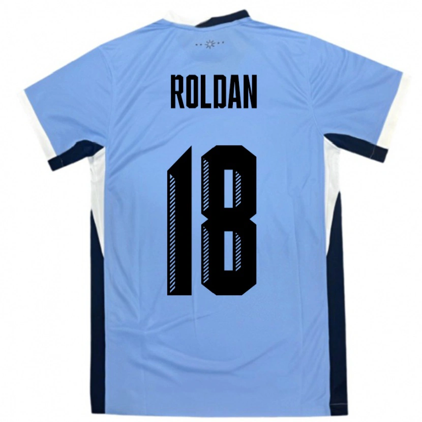 Danxen Heren Uruguay Thiago Roldan #18 Wit Zwart Thuisshirt Thuistenue 24-26 T-Shirt