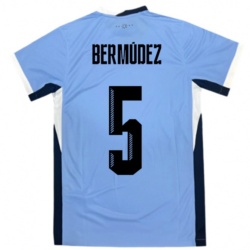 Danxen Heren Uruguay Karol Bermudez #5 Wit Zwart Thuisshirt Thuistenue 24-26 T-Shirt