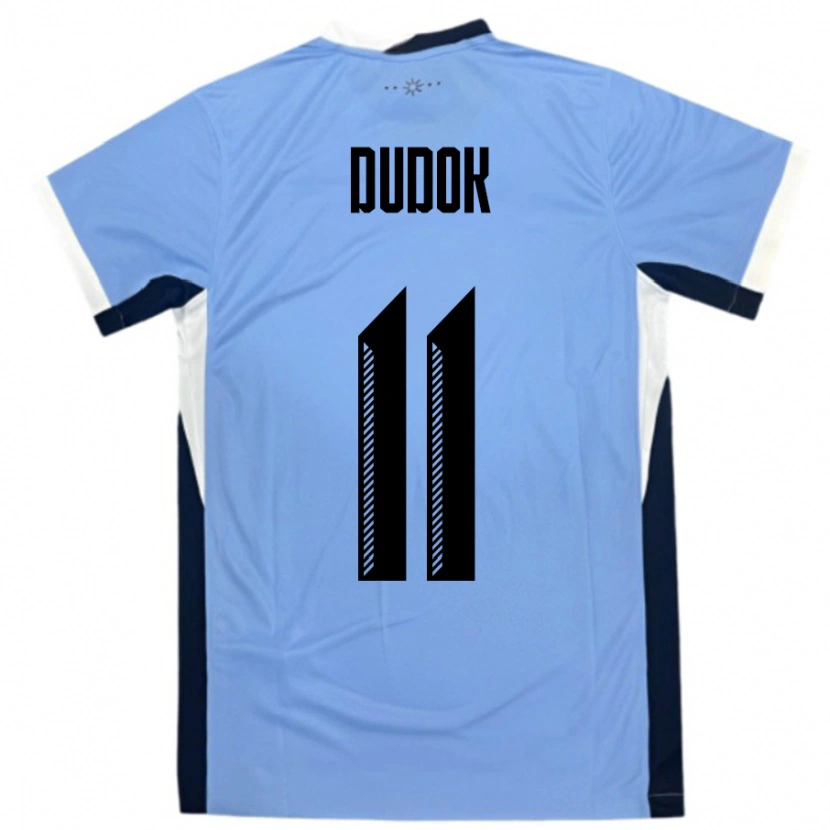 Danxen Heren Uruguay Rodrigo Dudok #11 Wit Zwart Thuisshirt Thuistenue 24-26 T-Shirt