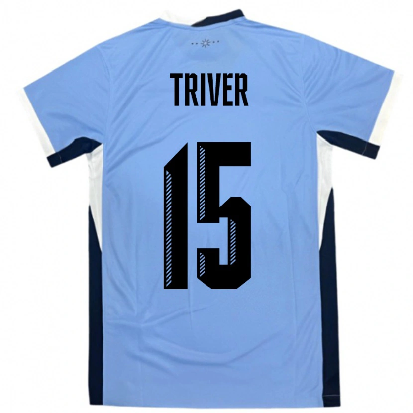 Danxen Heren Uruguay Francisco Triver #15 Wit Zwart Thuisshirt Thuistenue 24-26 T-Shirt