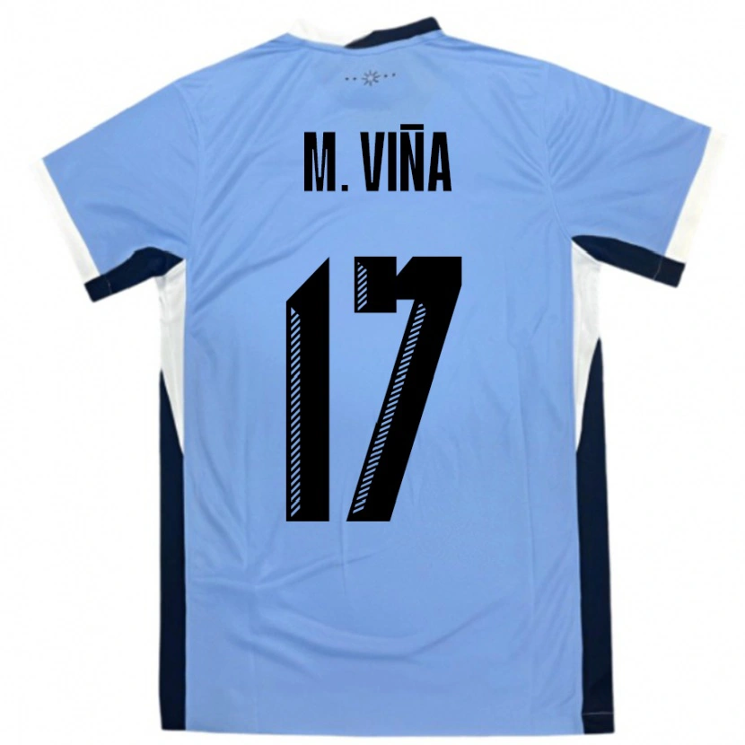 Danxen Heren Uruguay Matias Vina #17 Wit Zwart Thuisshirt Thuistenue 24-26 T-Shirt