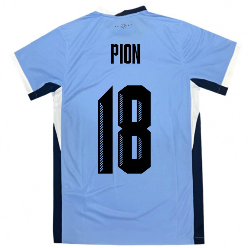 Danxen Heren Uruguay Mariana Pion #18 Wit Zwart Thuisshirt Thuistenue 24-26 T-Shirt