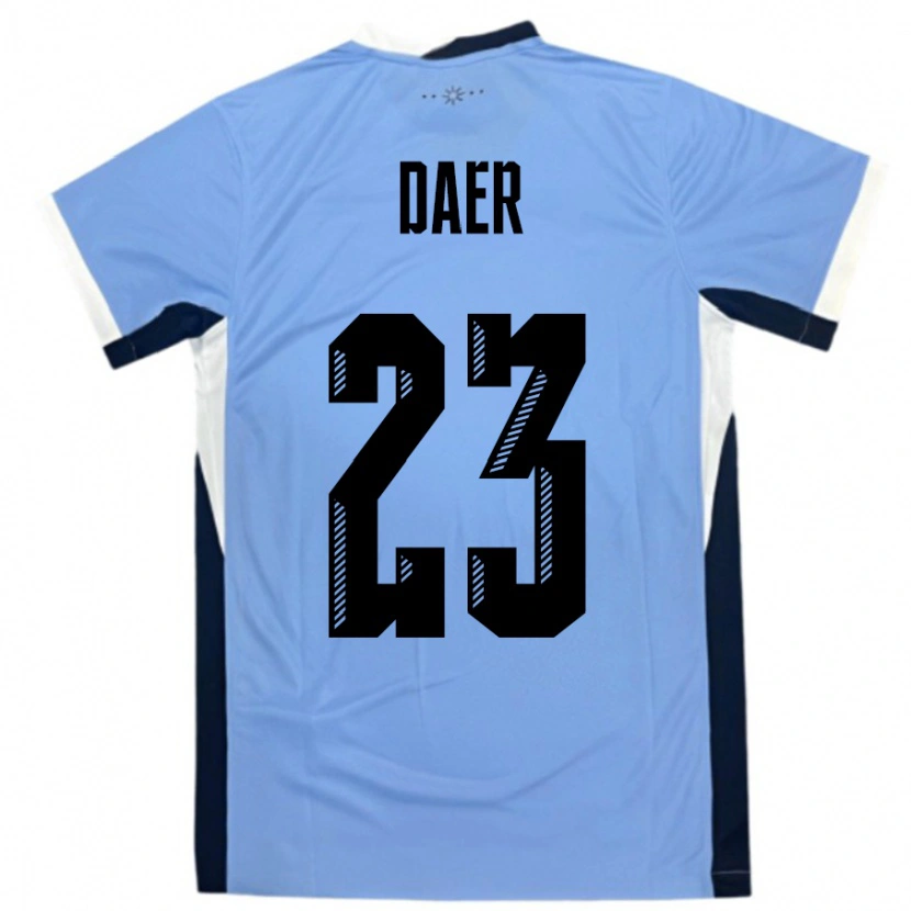 Danxen Heren Uruguay Zulma Daer #23 Wit Zwart Thuisshirt Thuistenue 24-26 T-Shirt