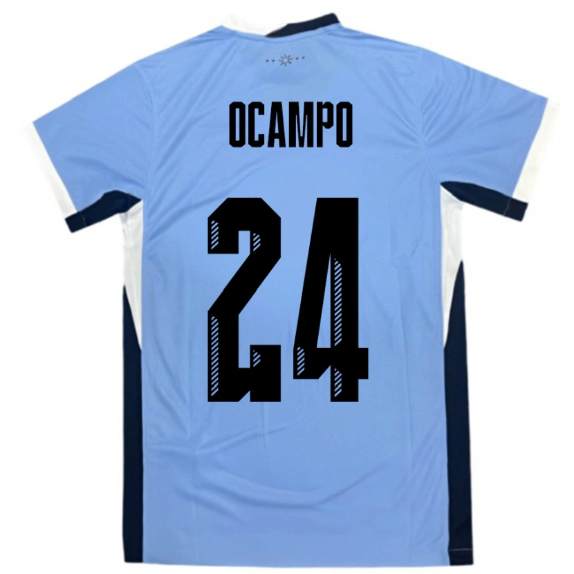 Danxen Heren Uruguay Brian Ocampo #24 Wit Zwart Thuisshirt Thuistenue 24-26 T-Shirt