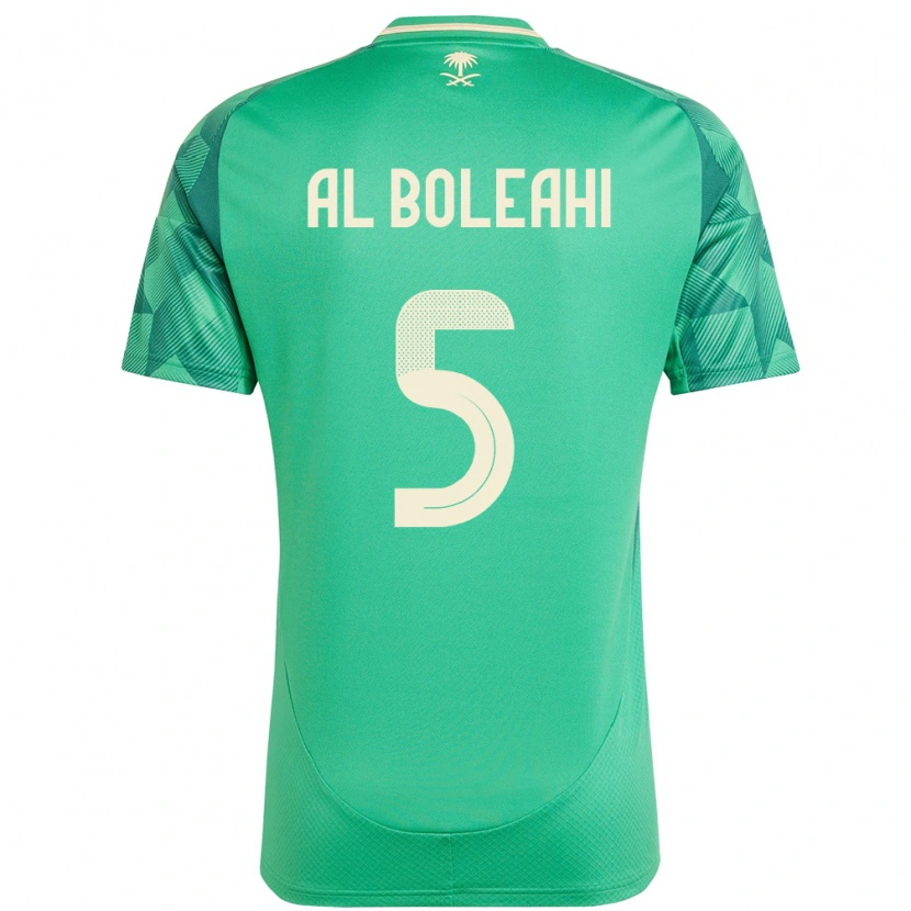 Danxen Heren Saoedi-Arabië Ali Al-Bulayhi #5 Groen Thuisshirt Thuistenue 24-26 T-Shirt