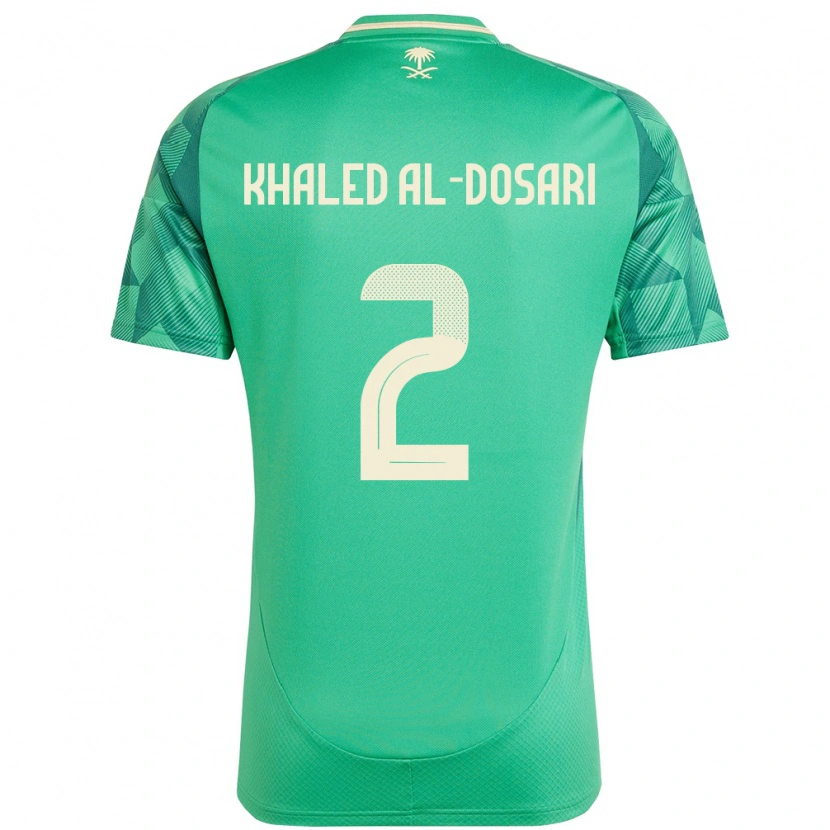 Danxen Heren Saoedi-Arabië Yazeed Khaled Al-Dosari #2 Groen Thuisshirt Thuistenue 24-26 T-Shirt