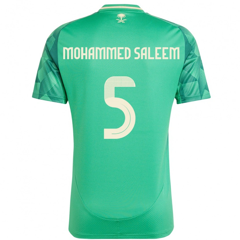 Danxen Heren Saoedi-Arabië Moayad Mohammed Saleem #5 Groen Thuisshirt Thuistenue 24-26 T-Shirt