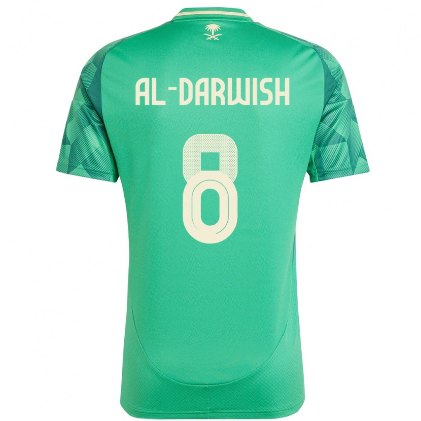 Danxen Heren Saoedi-Arabië Mohammed Al-Darwish #8 Groen Thuisshirt Thuistenue 24-26 T-Shirt