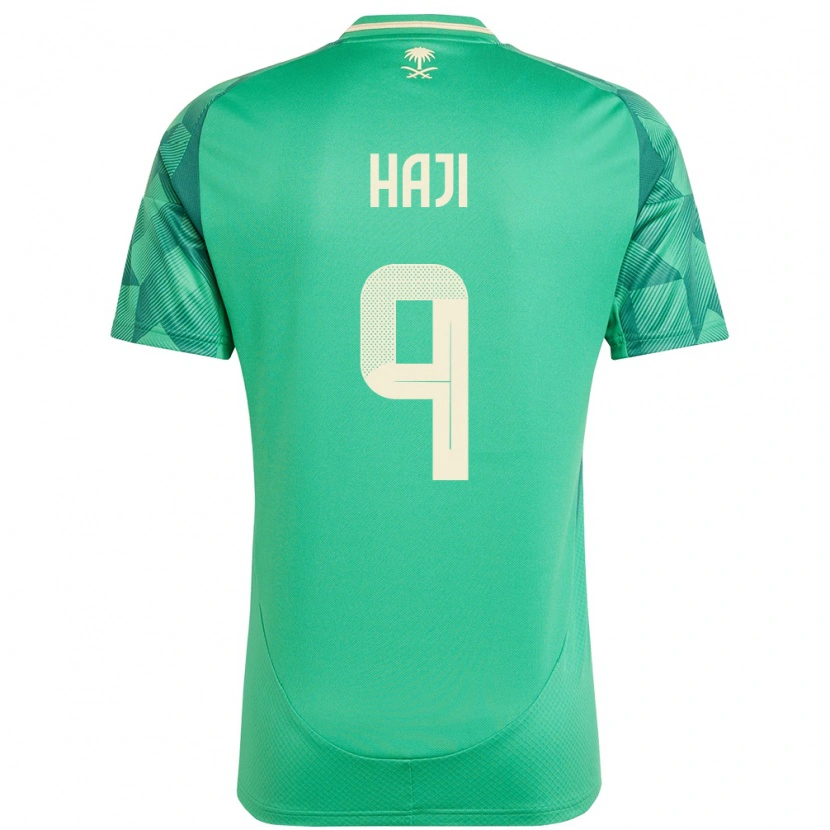Danxen Heren Saoedi-Arabië Talal Haji #9 Groen Thuisshirt Thuistenue 24-26 T-Shirt