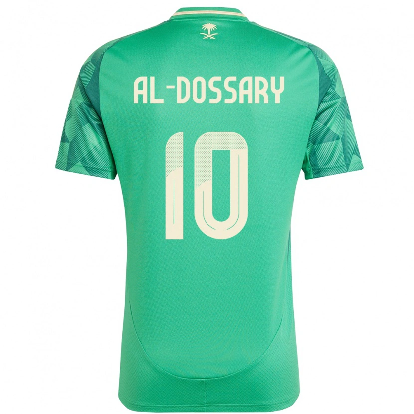 Danxen Heren Saoedi-Arabië Abdullah Al-Dossary #10 Groen Thuisshirt Thuistenue 24-26 T-Shirt