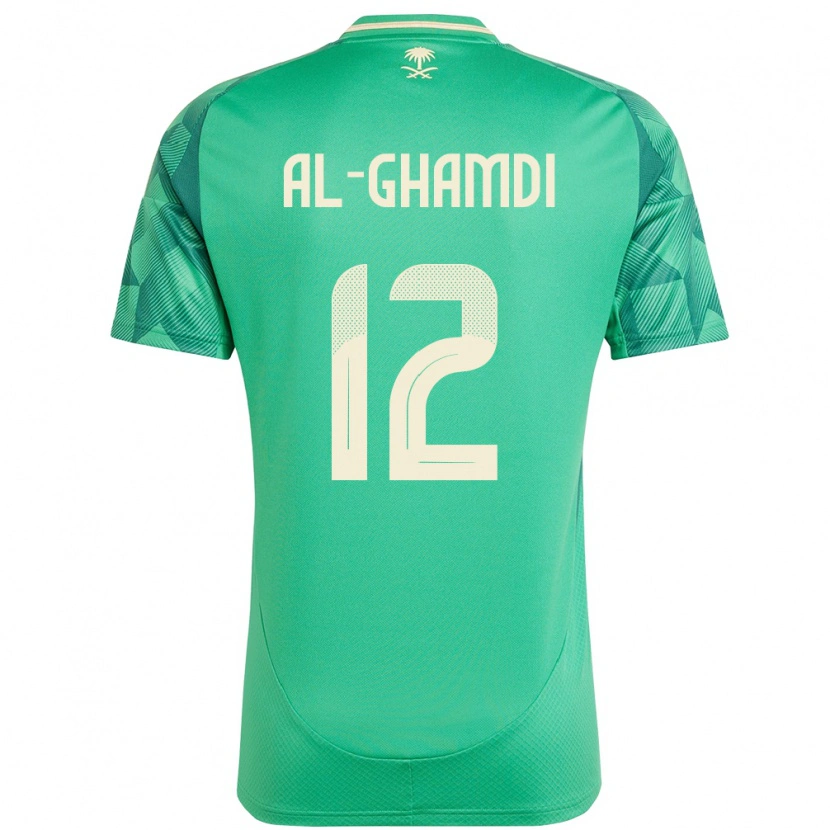 Danxen Heren Saoedi-Arabië Rayan Al-Ghamdi #12 Groen Thuisshirt Thuistenue 24-26 T-Shirt