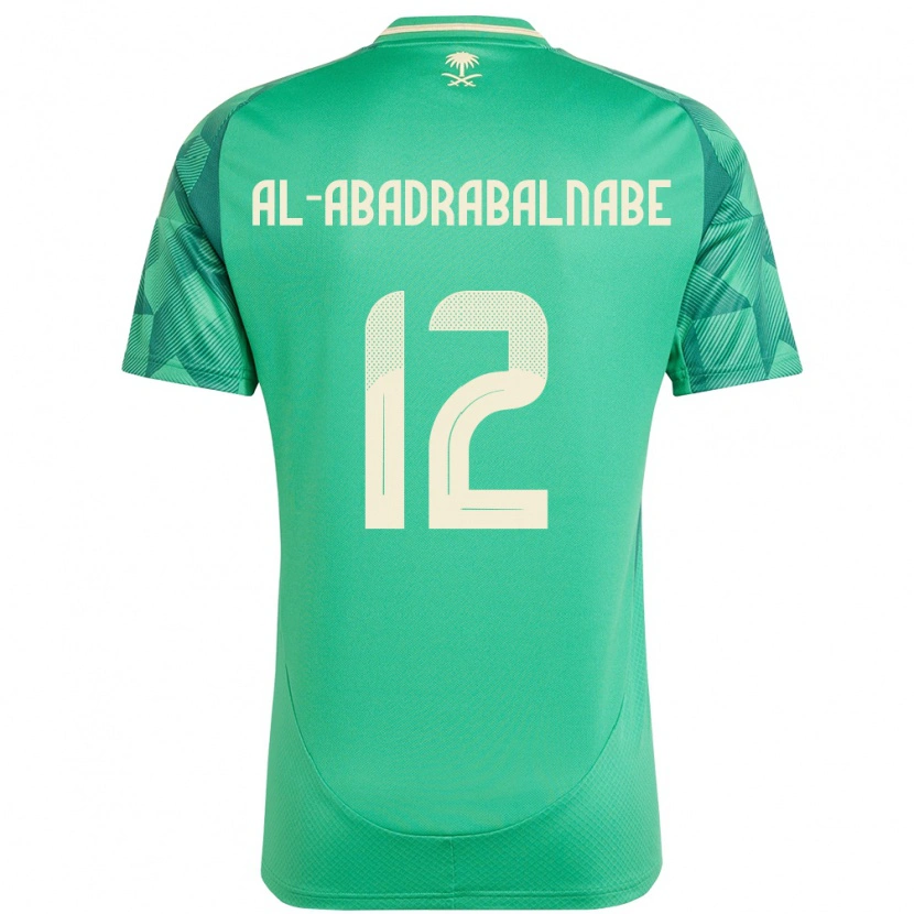 Danxen Heren Saoedi-Arabië Ahmed Musallam Al-Abadrabalnabe #12 Groen Thuisshirt Thuistenue 24-26 T-Shirt