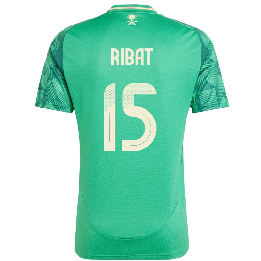 Danxen Heren Saoedi-Arabië Abdulaziz Ribat #15 Groen Thuisshirt Thuistenue 24-26 T-Shirt