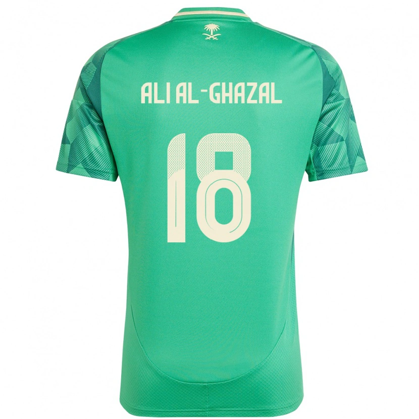 Danxen Heren Saoedi-Arabië Hassan Ali Al-Ghazal #18 Groen Thuisshirt Thuistenue 24-26 T-Shirt