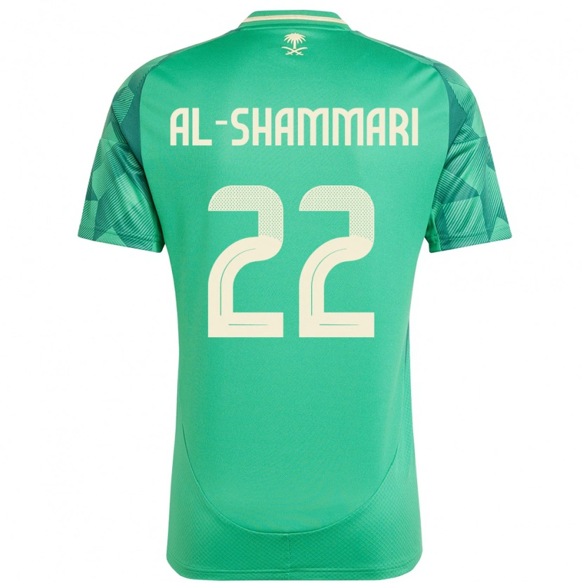 Danxen Heren Saoedi-Arabië Affas Al-Shammari #22 Groen Thuisshirt Thuistenue 24-26 T-Shirt
