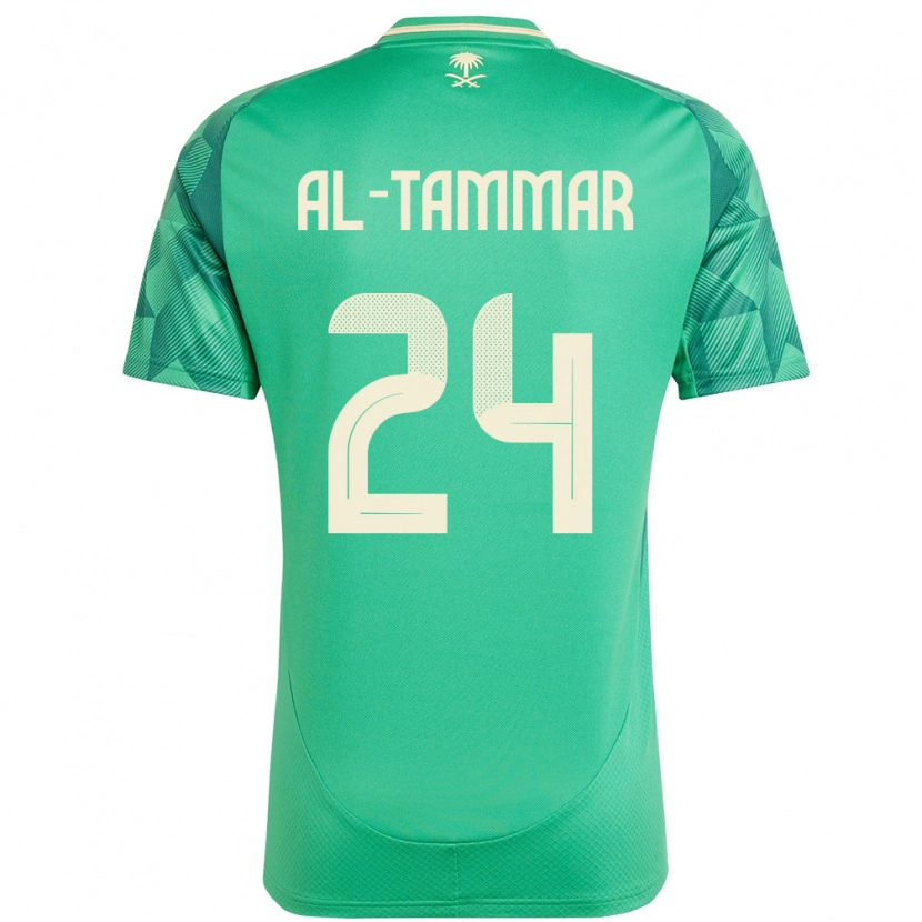 Danxen Heren Saoedi-Arabië Abdulaziz Al-Tammar #24 Groen Thuisshirt Thuistenue 24-26 T-Shirt