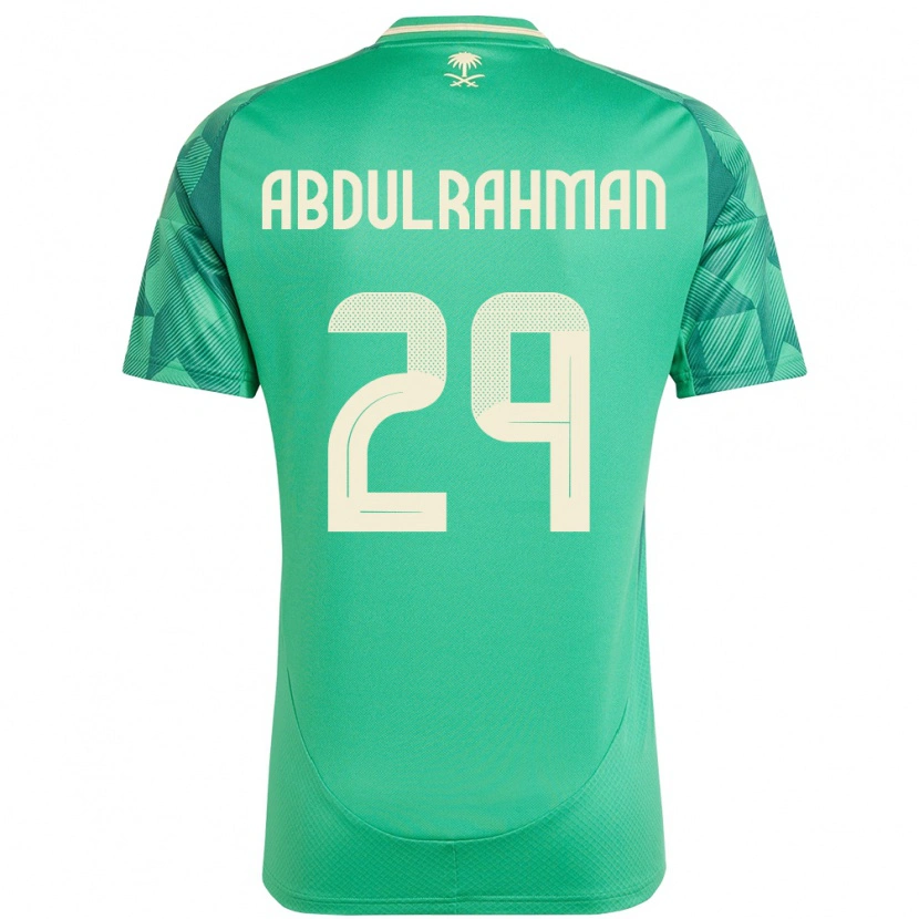 Danxen Heren Saoedi-Arabië Mohammed Abdulrahman #29 Groen Thuisshirt Thuistenue 24-26 T-Shirt