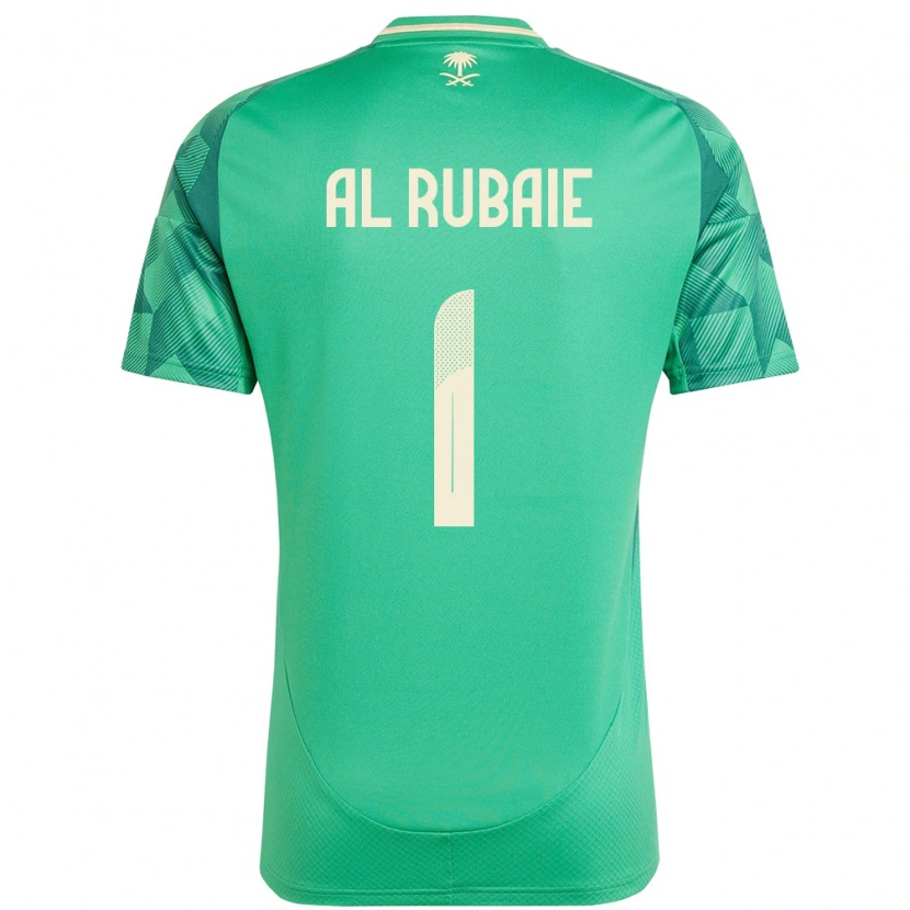Danxen Heren Saoedi-Arabië Mohammed Al Rubaie #1 Groen Thuisshirt Thuistenue 24-26 T-Shirt