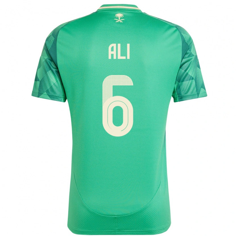 Danxen Heren Saoedi-Arabië Amjad Ali #6 Groen Thuisshirt Thuistenue 24-26 T-Shirt