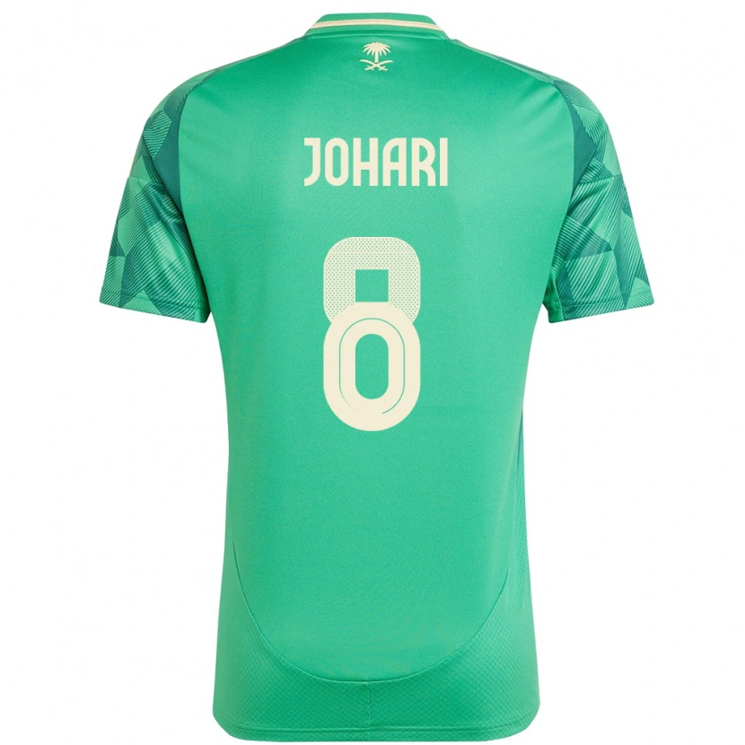 Danxen Heren Saoedi-Arabië Layan Johari #8 Groen Thuisshirt Thuistenue 24-26 T-Shirt