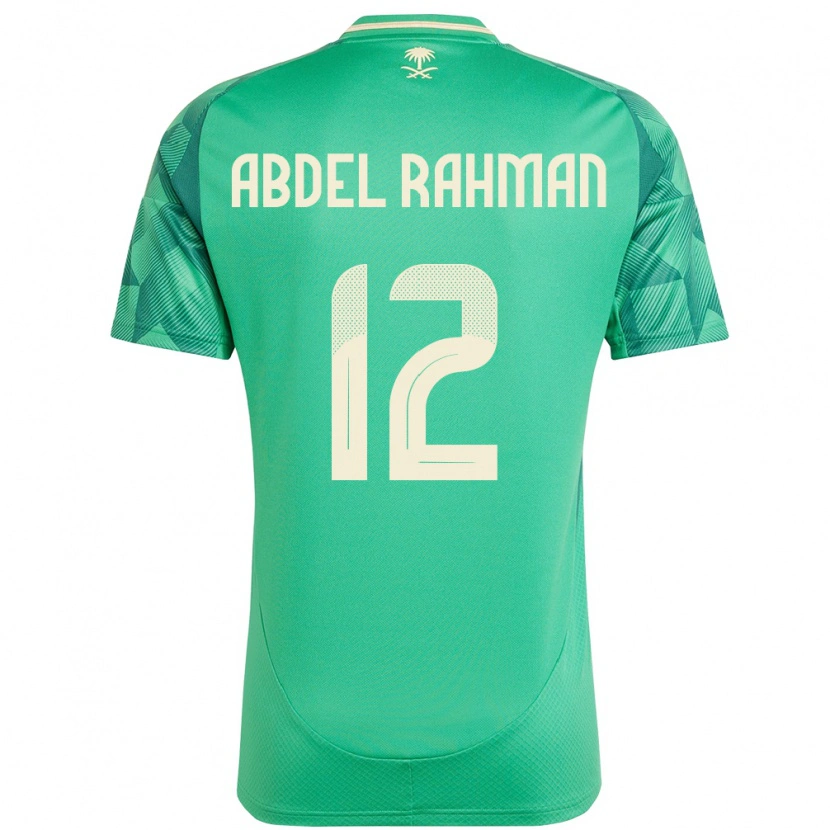 Danxen Heren Saoedi-Arabië Mona Abdel Rahman #12 Groen Thuisshirt Thuistenue 24-26 T-Shirt