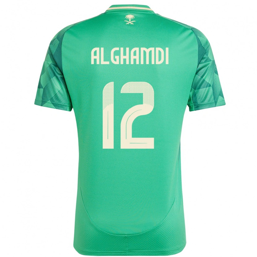 Danxen Heren Saoedi-Arabië Faisal Alghamdi #12 Groen Thuisshirt Thuistenue 24-26 T-Shirt