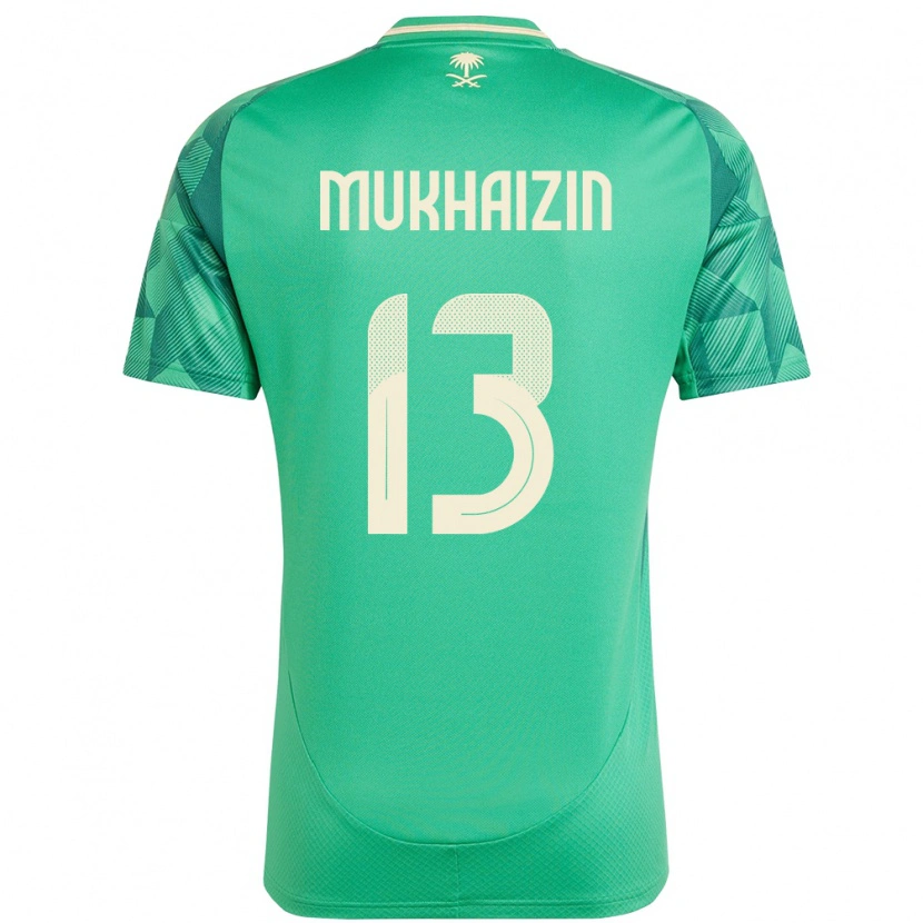 Danxen Heren Saoedi-Arabië Raghad Mukhaizin #13 Groen Thuisshirt Thuistenue 24-26 T-Shirt