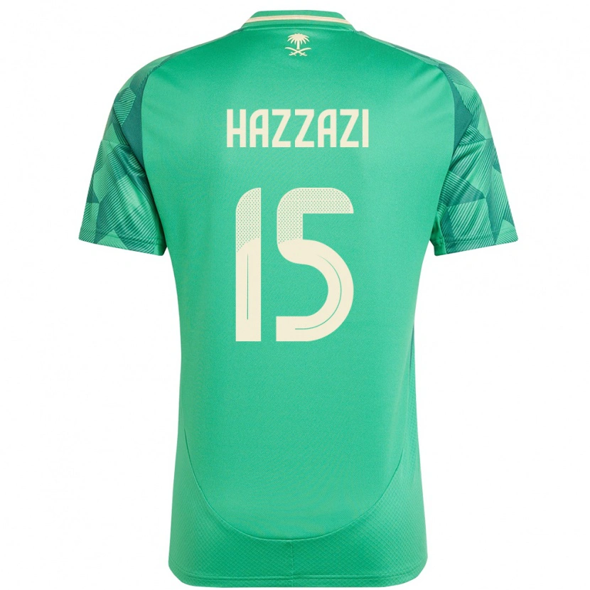 Danxen Heren Saoedi-Arabië Mohammed Hazzazi #15 Groen Thuisshirt Thuistenue 24-26 T-Shirt